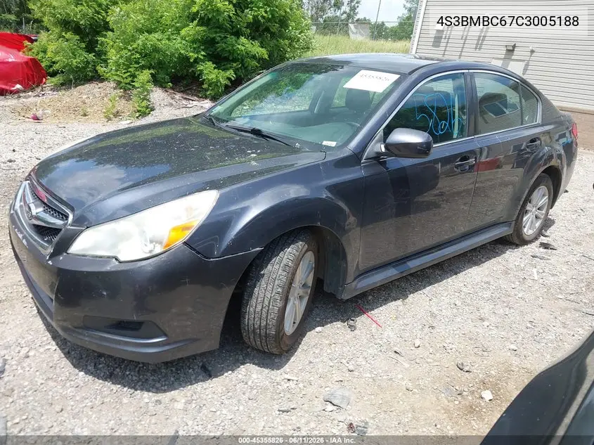 2012 Subaru Legacy 2.5I Premium VIN: 4S3BMBC67C3005188 Lot: 45355826