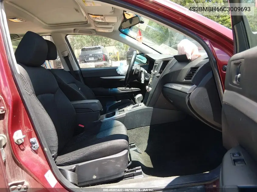 2012 Subaru Legacy 2.5I Premium VIN: 4S3BMBH66C3009693 Lot: 45381427