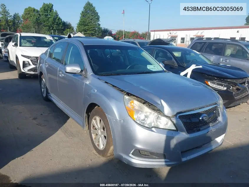 2012 Subaru Legacy 2.5I Premium VIN: 4S3BMCB60C3005069 Lot: 45608187