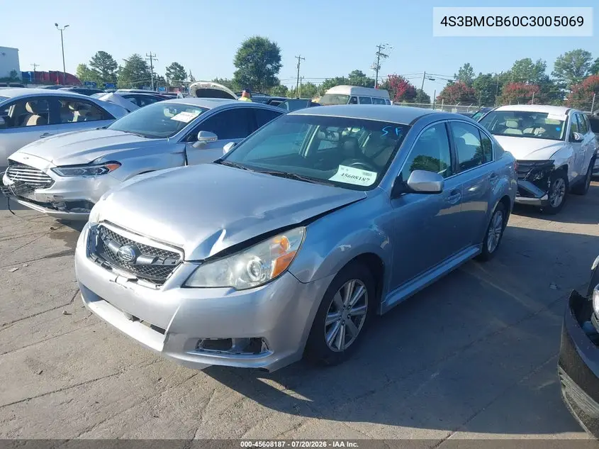 2012 Subaru Legacy 2.5I Premium VIN: 4S3BMCB60C3005069 Lot: 45608187