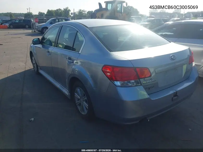 2012 Subaru Legacy 2.5I Premium VIN: 4S3BMCB60C3005069 Lot: 45608187