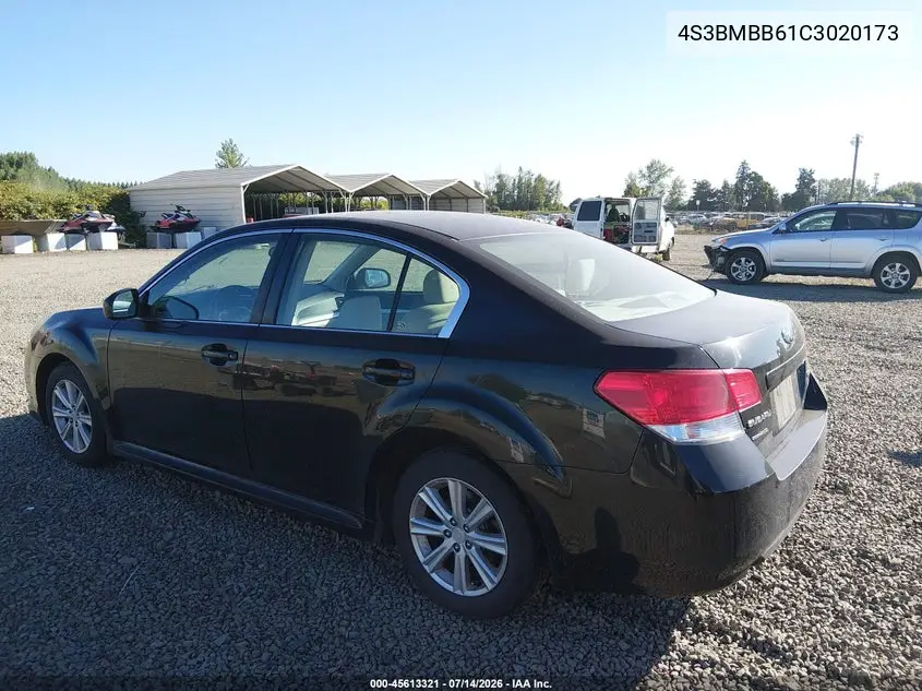2012 Subaru Legacy 2.5I Premium VIN: 4S3BMBB61C3020173 Lot: 45613321