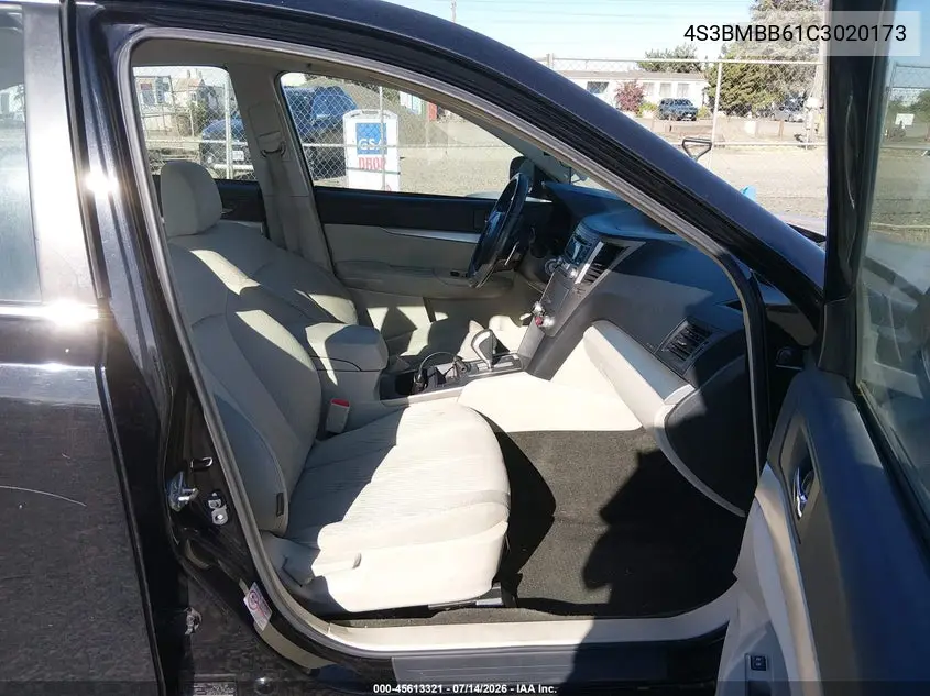 2012 Subaru Legacy 2.5I Premium VIN: 4S3BMBB61C3020173 Lot: 45613321