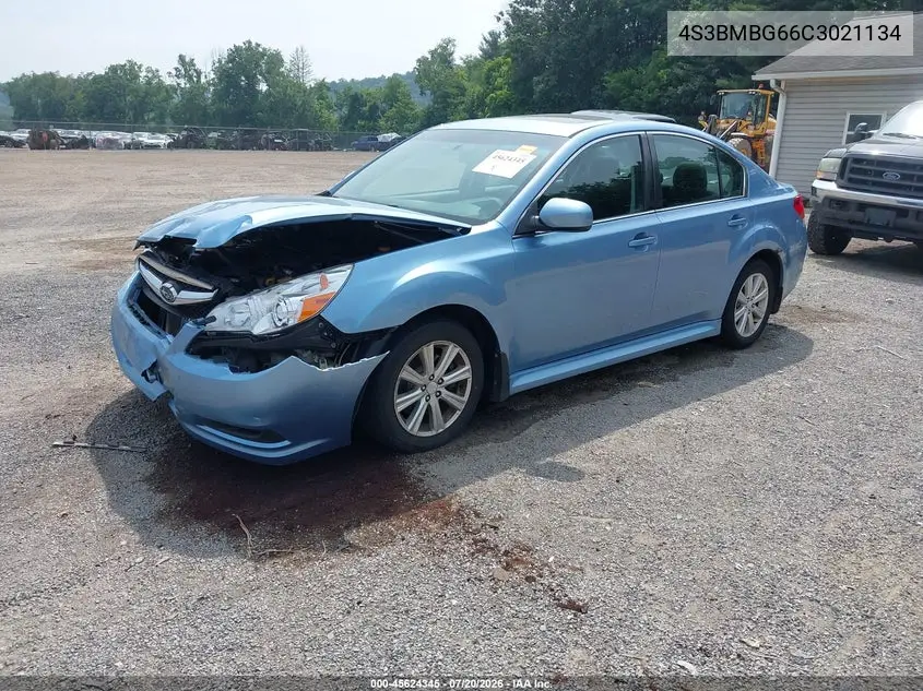 2012 Subaru Legacy 2.5I Premium VIN: 4S3BMBG66C3021134 Lot: 45624345