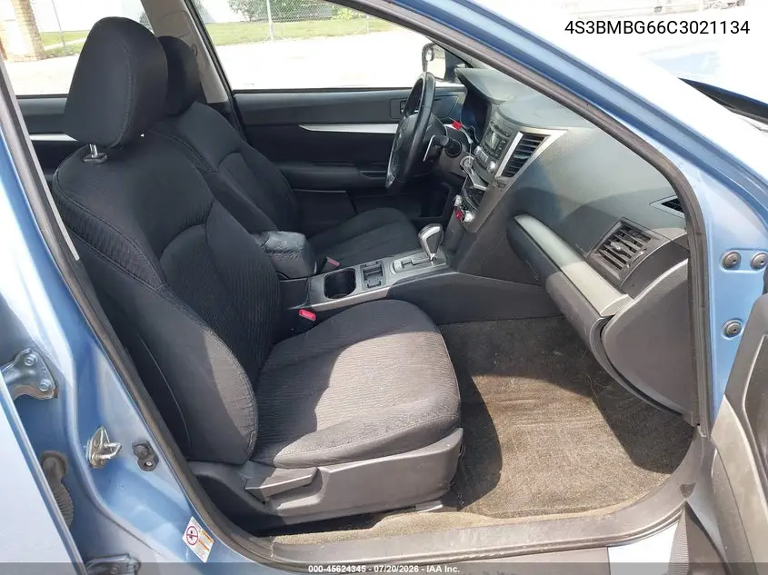 2012 Subaru Legacy 2.5I Premium VIN: 4S3BMBG66C3021134 Lot: 45624345