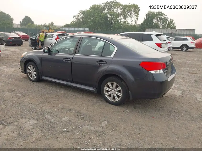 2012 Subaru Legacy 2.5I VIN: 4S3BMBA63C3009337 Lot: 45660039