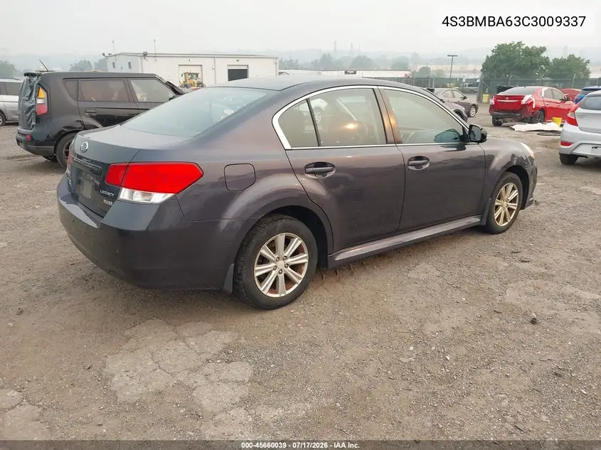 2012 Subaru Legacy 2.5I VIN: 4S3BMBA63C3009337 Lot: 45660039