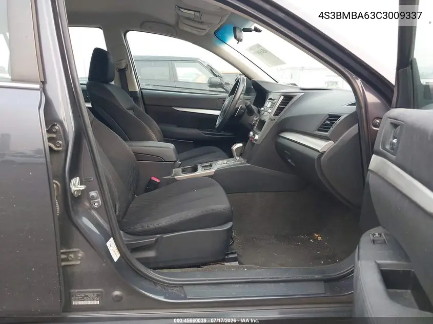 2012 Subaru Legacy 2.5I VIN: 4S3BMBA63C3009337 Lot: 45660039