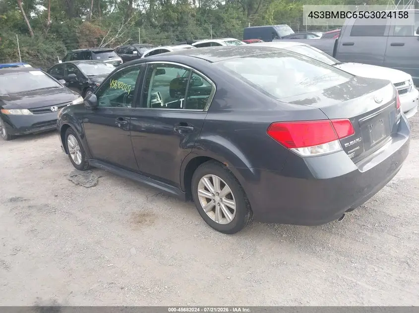 2012 Subaru Legacy 2.5I Premium VIN: 4S3BMBC65C3024158 Lot: 45682024