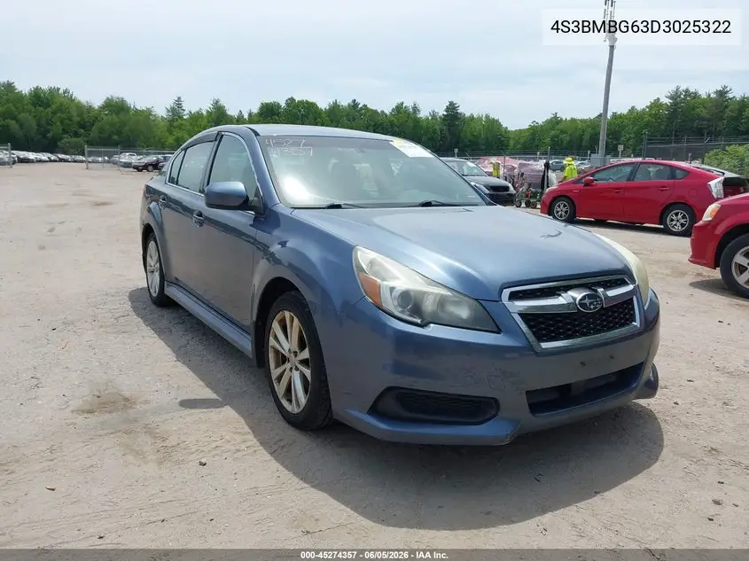 2013 Subaru Legacy 2.5I Premium VIN: 4S3BMBG63D3025322 Lot: 45274357