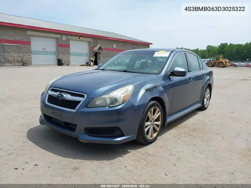 2013 Subaru Legacy 2.5I Premium VIN: 4S3BMBG63D3025322 Lot: 45274357
