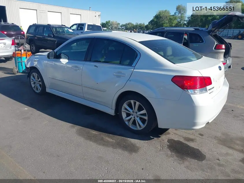 2013 Subaru Legacy 2.5I Premium VIN: 4S3BMCB67D3029791 Lot: 45366551