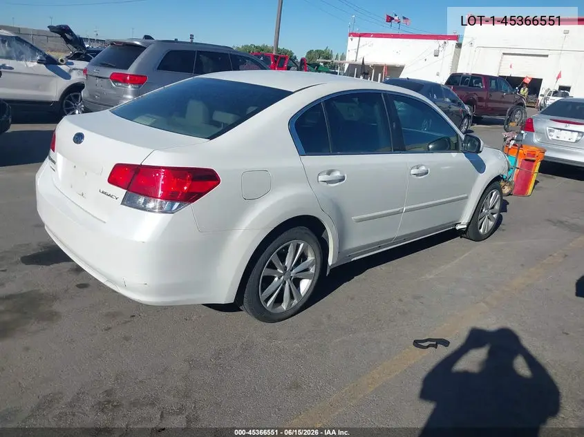 2013 Subaru Legacy 2.5I Premium VIN: 4S3BMCB67D3029791 Lot: 45366551