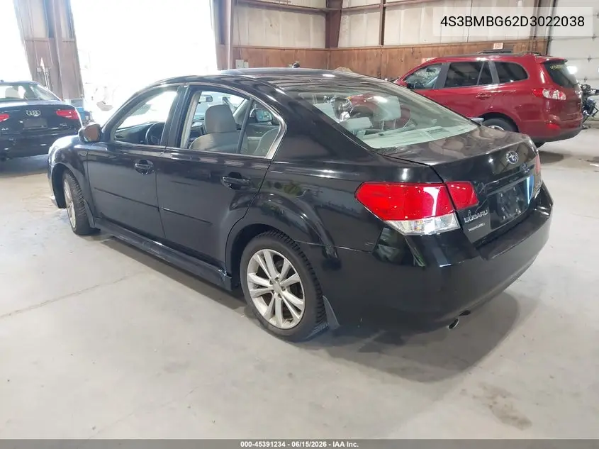 2013 Subaru Legacy 2.5I Premium VIN: 4S3BMBG62D3022038 Lot: 45391234