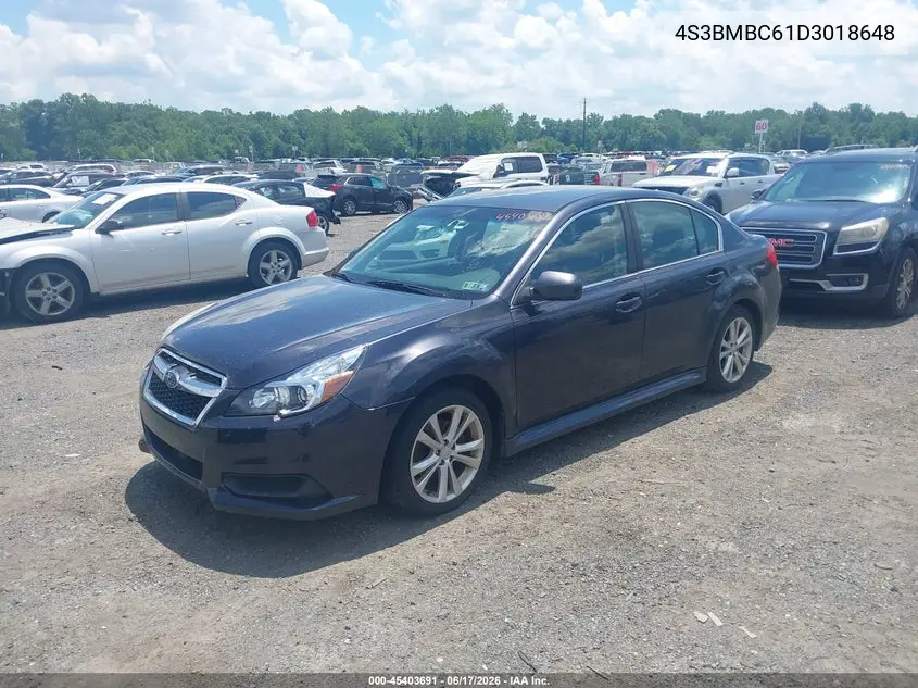2013 Subaru Legacy 2.5I Premium VIN: 4S3BMBC61D3018648 Lot: 45403691