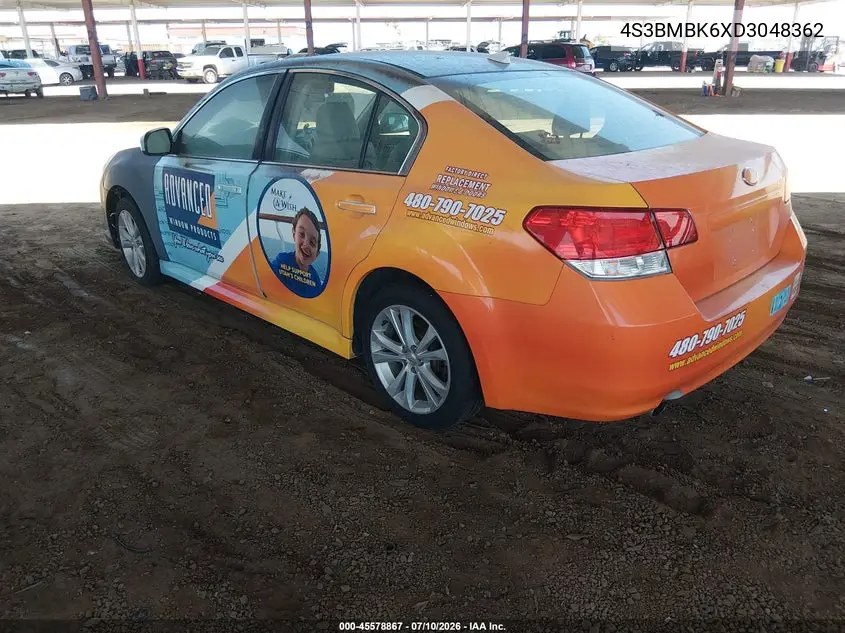 2013 Subaru Legacy 2.5I Limited VIN: 4S3BMBK6XD3048362 Lot: 45578867