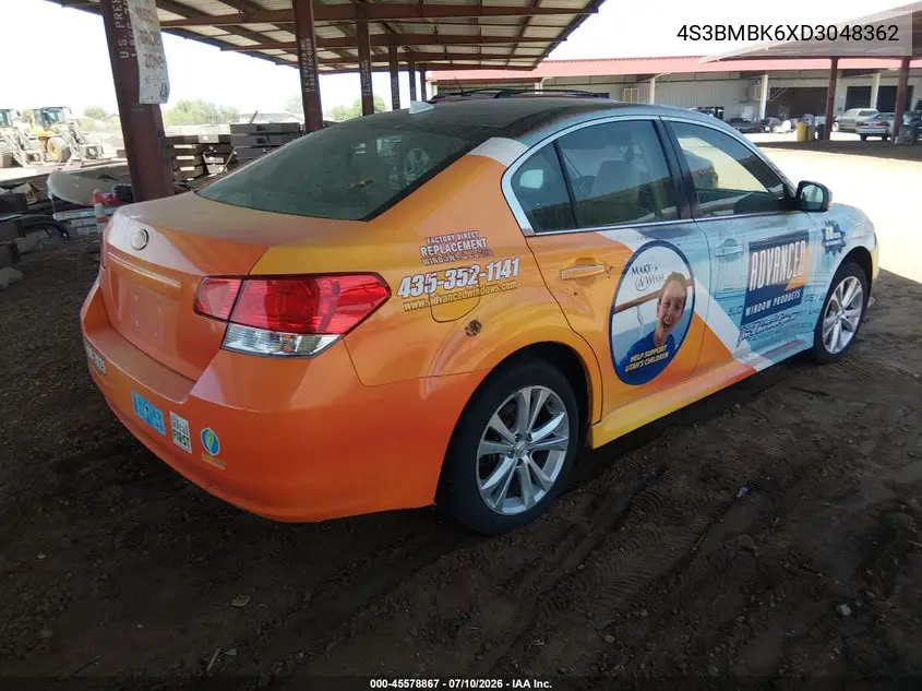2013 Subaru Legacy 2.5I Limited VIN: 4S3BMBK6XD3048362 Lot: 45578867