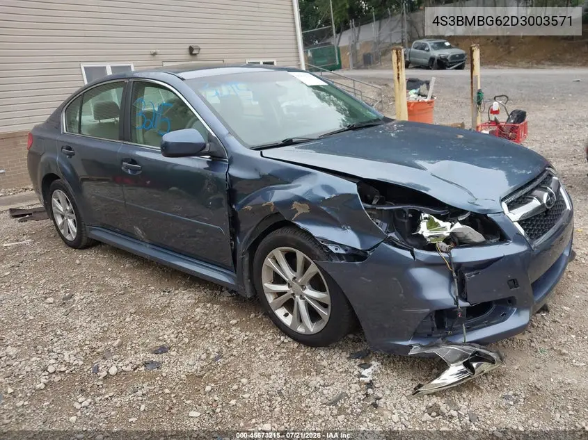2013 Subaru Legacy 2.5I Premium VIN: 4S3BMBG62D3003571 Lot: 45673215