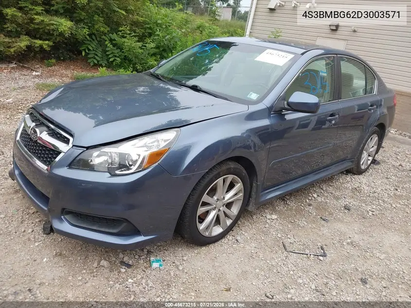 2013 Subaru Legacy 2.5I Premium VIN: 4S3BMBG62D3003571 Lot: 45673215