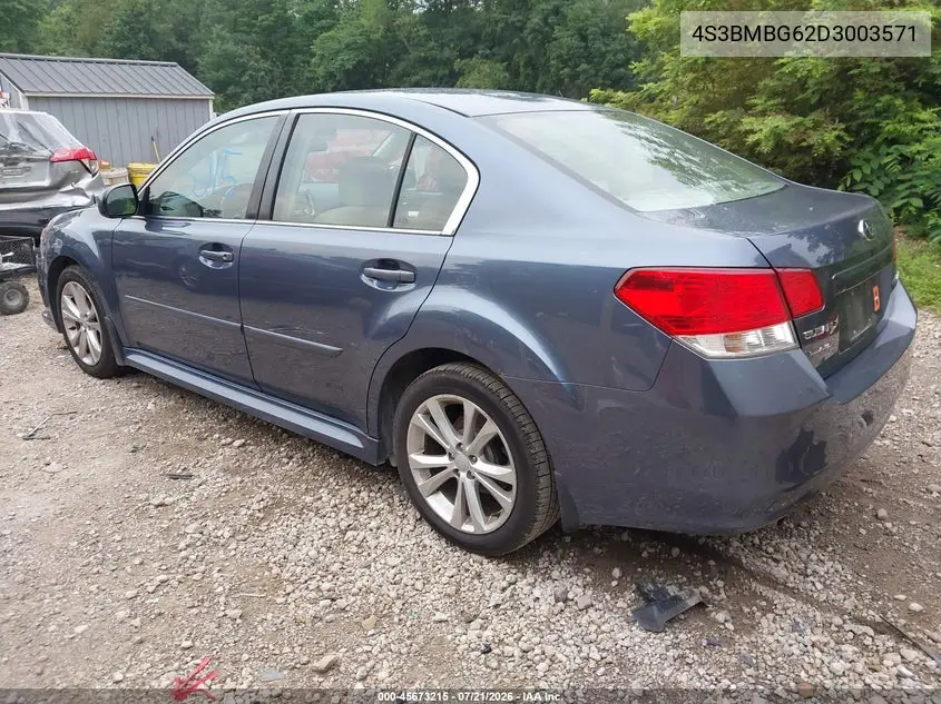 2013 Subaru Legacy 2.5I Premium VIN: 4S3BMBG62D3003571 Lot: 45673215