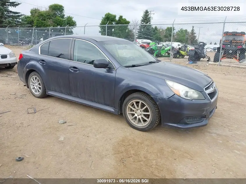 2014 Subaru Legacy 2.5I VIN: 4S3BMGA63E3028728 Lot: 30091973