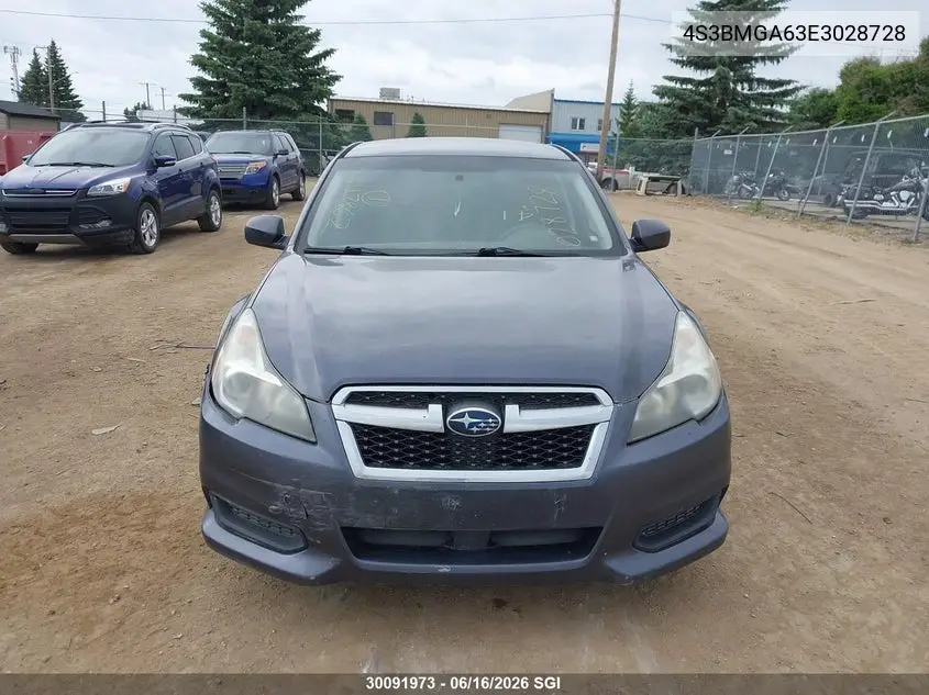 2014 Subaru Legacy 2.5I VIN: 4S3BMGA63E3028728 Lot: 30091973