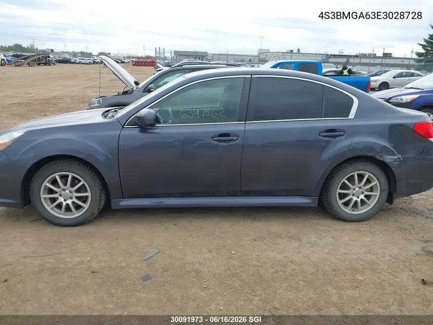 2014 Subaru Legacy 2.5I VIN: 4S3BMGA63E3028728 Lot: 30091973