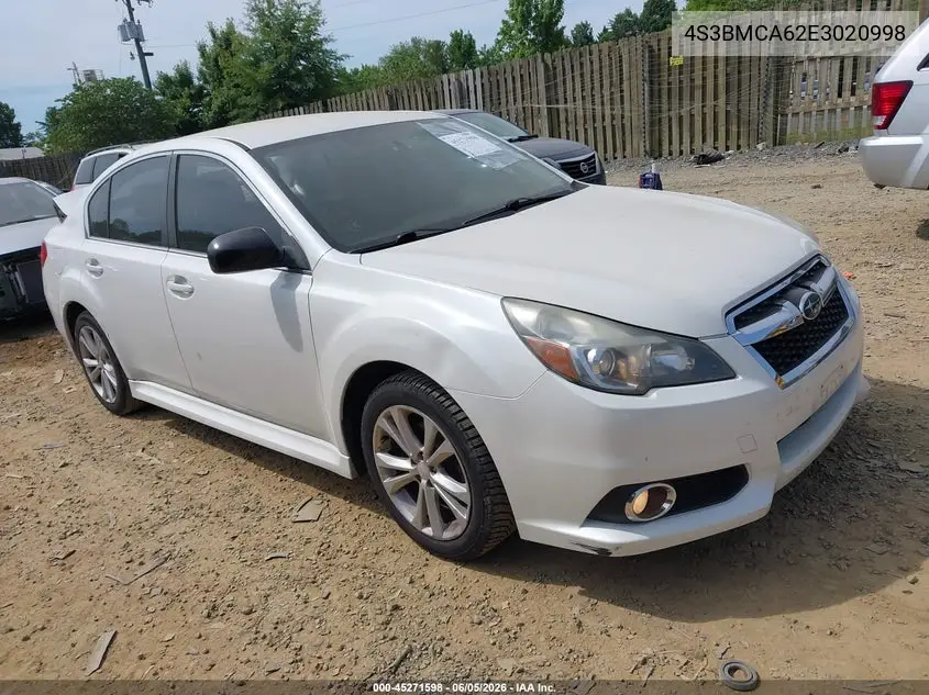 2014 Subaru Legacy 2.5I VIN: 4S3BMCA62E3020998 Lot: 45271598