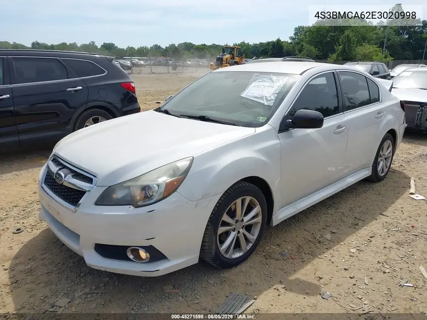 2014 Subaru Legacy 2.5I VIN: 4S3BMCA62E3020998 Lot: 45271598