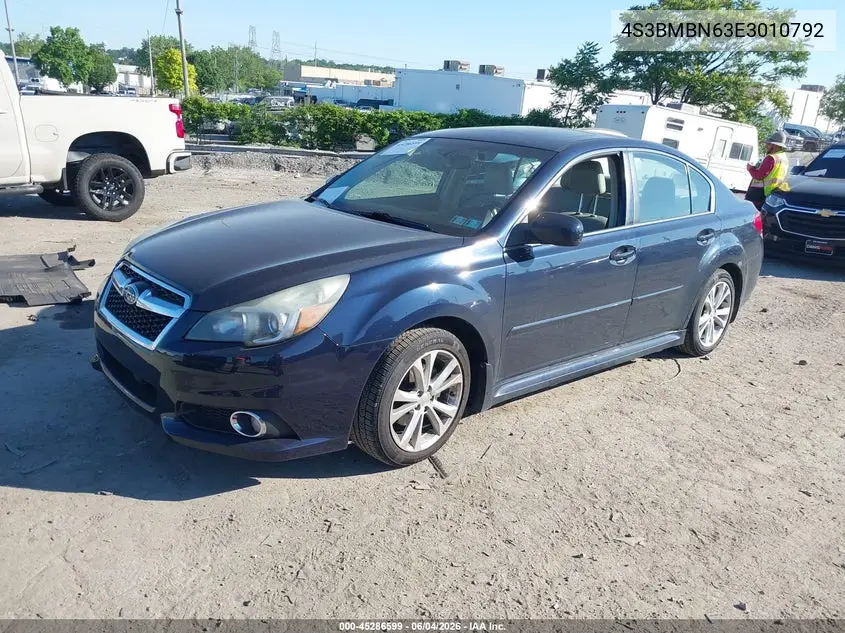 2014 Subaru Legacy 2.5I Limited VIN: 4S3BMBN63E3010792 Lot: 45286599