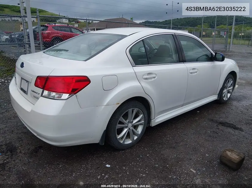 2014 Subaru Legacy 2.5I VIN: 4S3BMBA62E3035222 Lot: 45291410