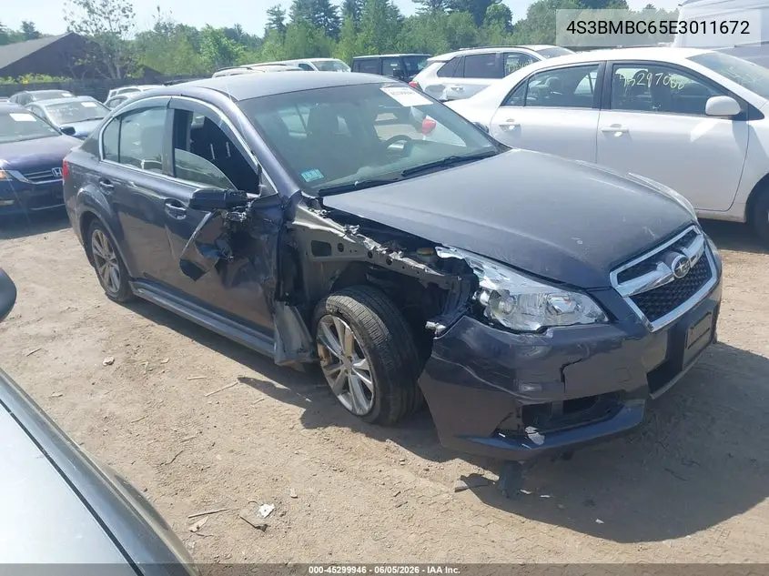 2014 Subaru Legacy 2.5I Premium VIN: 4S3BMBC65E3011672 Lot: 45299946
