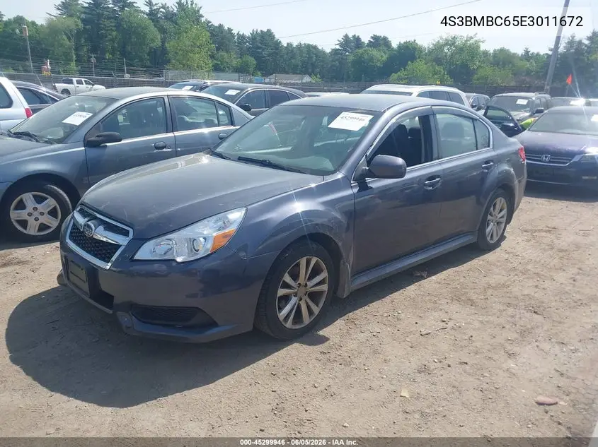 2014 Subaru Legacy 2.5I Premium VIN: 4S3BMBC65E3011672 Lot: 45299946