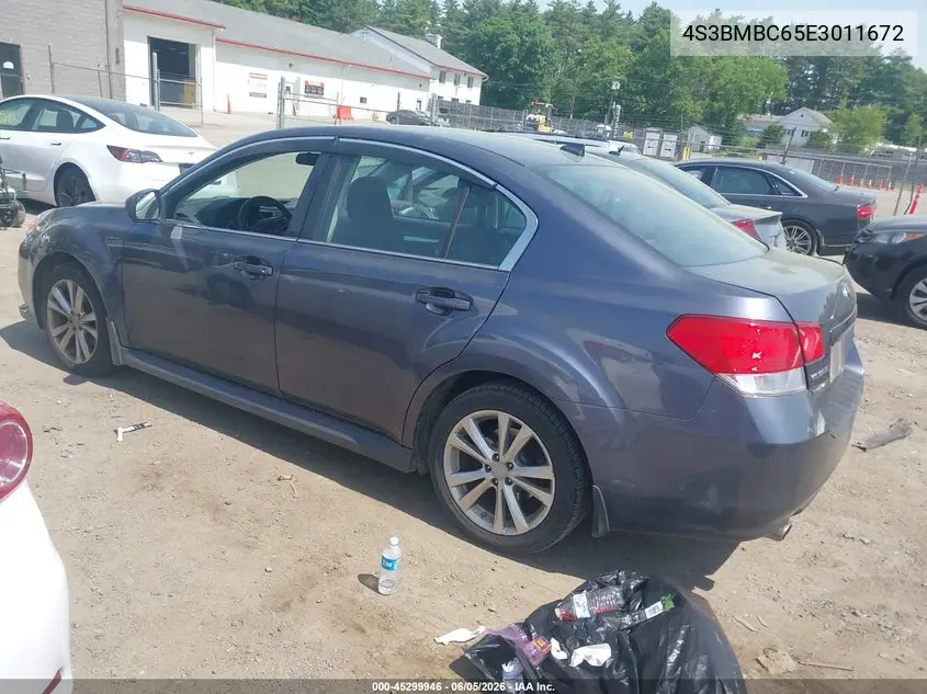 2014 Subaru Legacy 2.5I Premium VIN: 4S3BMBC65E3011672 Lot: 45299946