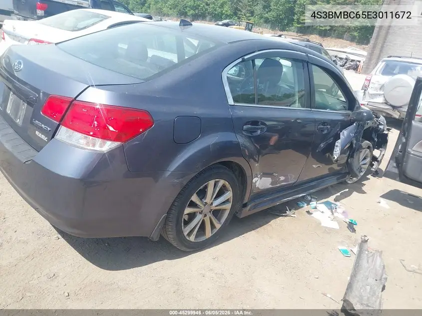 2014 Subaru Legacy 2.5I Premium VIN: 4S3BMBC65E3011672 Lot: 45299946