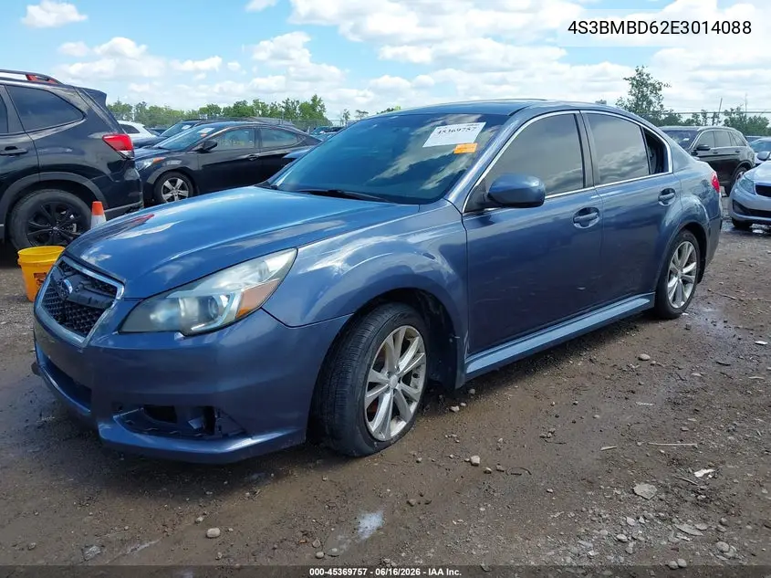 2014 Subaru Legacy 2.5I Premium VIN: 4S3BMBD62E3014088 Lot: 45369757