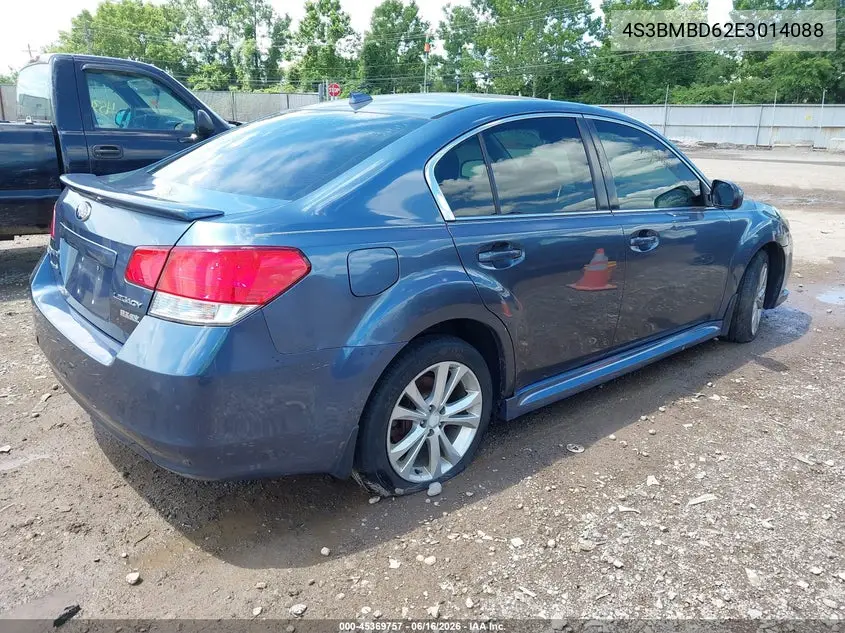 2014 Subaru Legacy 2.5I Premium VIN: 4S3BMBD62E3014088 Lot: 45369757