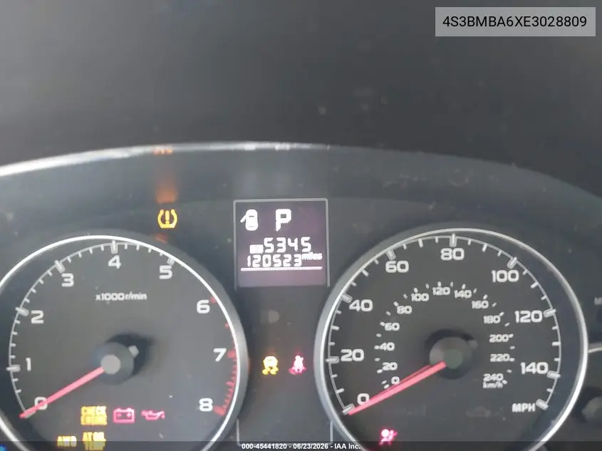 2014 Subaru Legacy 2.5I VIN: 4S3BMBA6XE3028809 Lot: 45441820