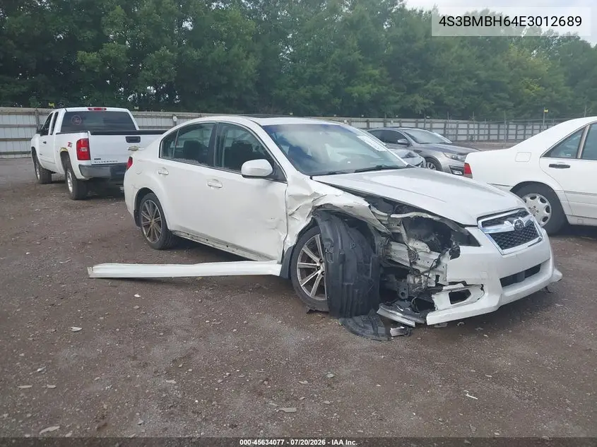 2014 Subaru Legacy 2.5 I Sport VIN: 4S3BMBH64E3012689 Lot: 45634077