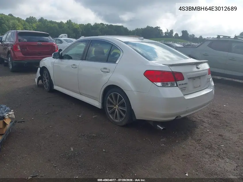 2014 Subaru Legacy 2.5 I Sport VIN: 4S3BMBH64E3012689 Lot: 45634077