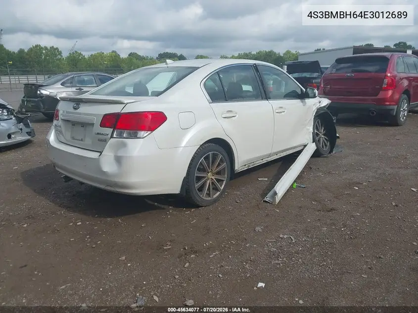 2014 Subaru Legacy 2.5 I Sport VIN: 4S3BMBH64E3012689 Lot: 45634077