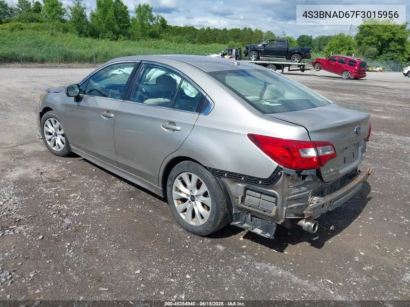 2015 Subaru Legacy 2.5I Premium VIN: 4S3BNAD67F3015956 Lot: 45354940