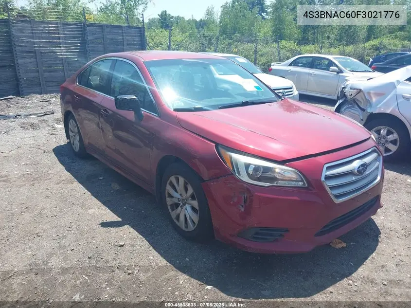 2015 Subaru Legacy 2.5I Premium VIN: 4S3BNAC60F3021776 Lot: 45538633