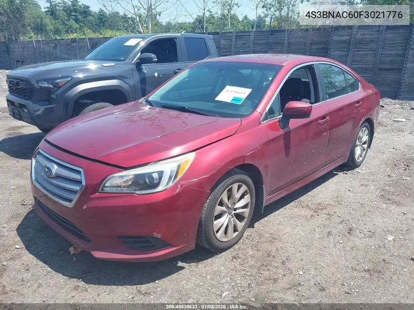 2015 Subaru Legacy 2.5I Premium VIN: 4S3BNAC60F3021776 Lot: 45538633