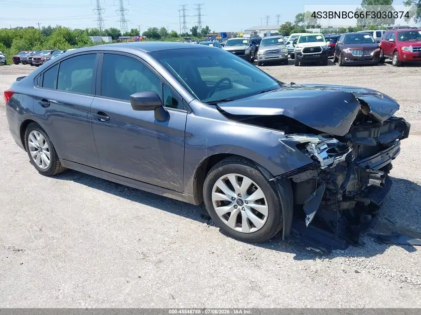 2015 Subaru Legacy 2.5I Premium VIN: 4S3BNBC66F3030374 Lot: 45546788