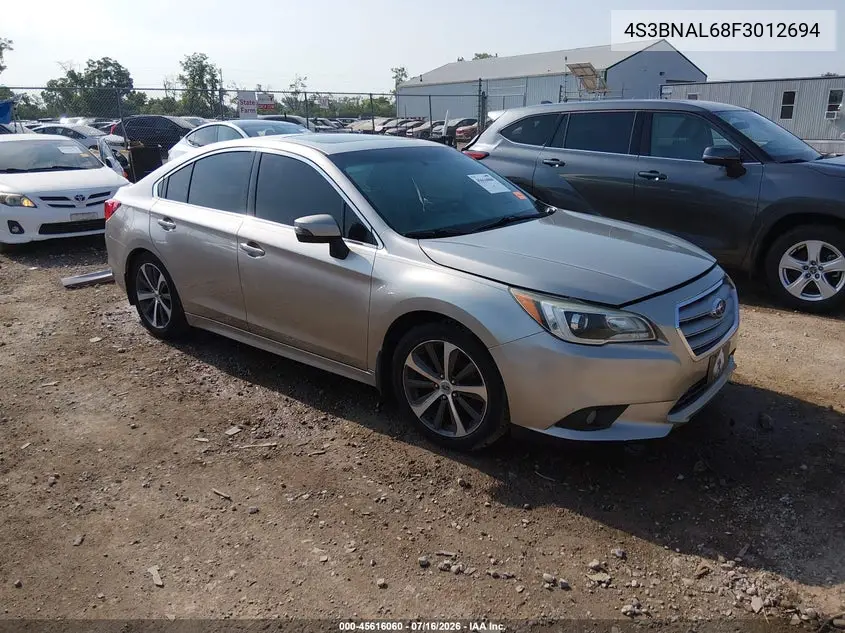2015 Subaru Legacy 2.5I Limited VIN: 4S3BNAL68F3012694 Lot: 45616060