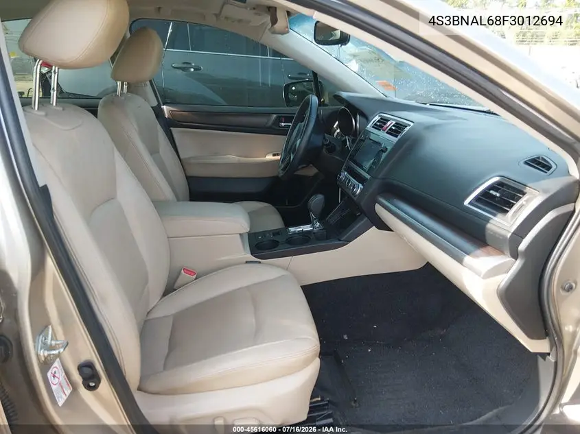 2015 Subaru Legacy 2.5I Limited VIN: 4S3BNAL68F3012694 Lot: 45616060