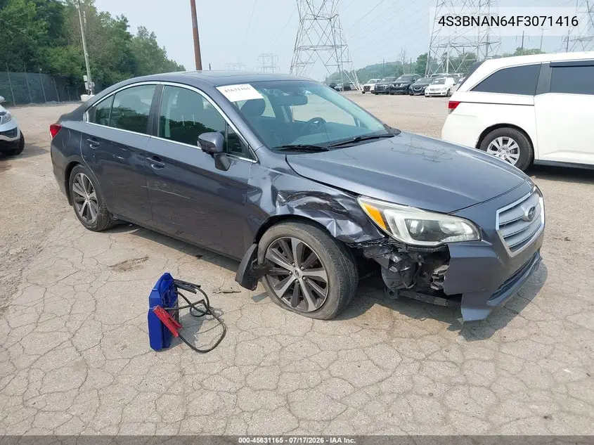 2015 Subaru Legacy 2.5I Limited VIN: 4S3BNAN64F3071416 Lot: 45631165