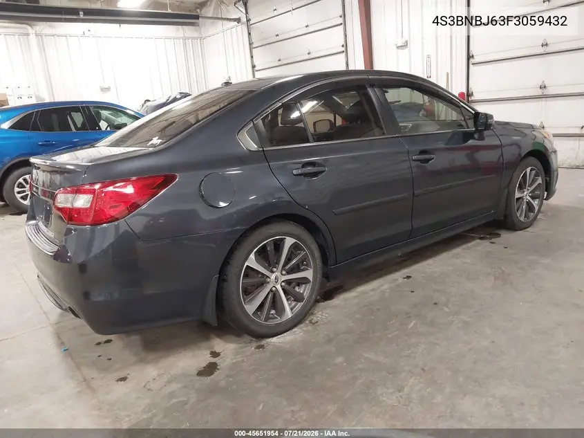 2015 Subaru Legacy 2.5I Limited VIN: 4S3BNBJ63F3059432 Lot: 45651954