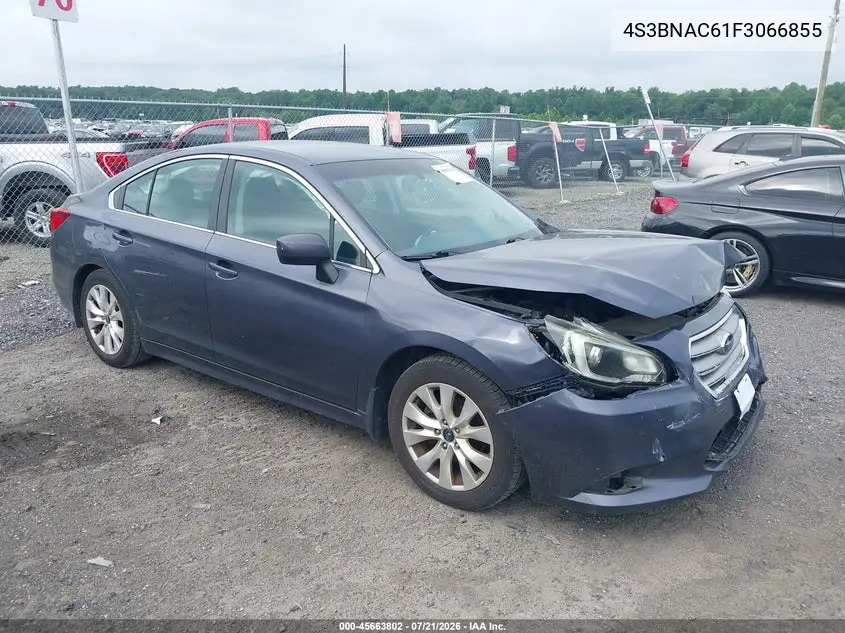 2015 Subaru Legacy 2.5I Premium VIN: 4S3BNAC61F3066855 Lot: 45663802